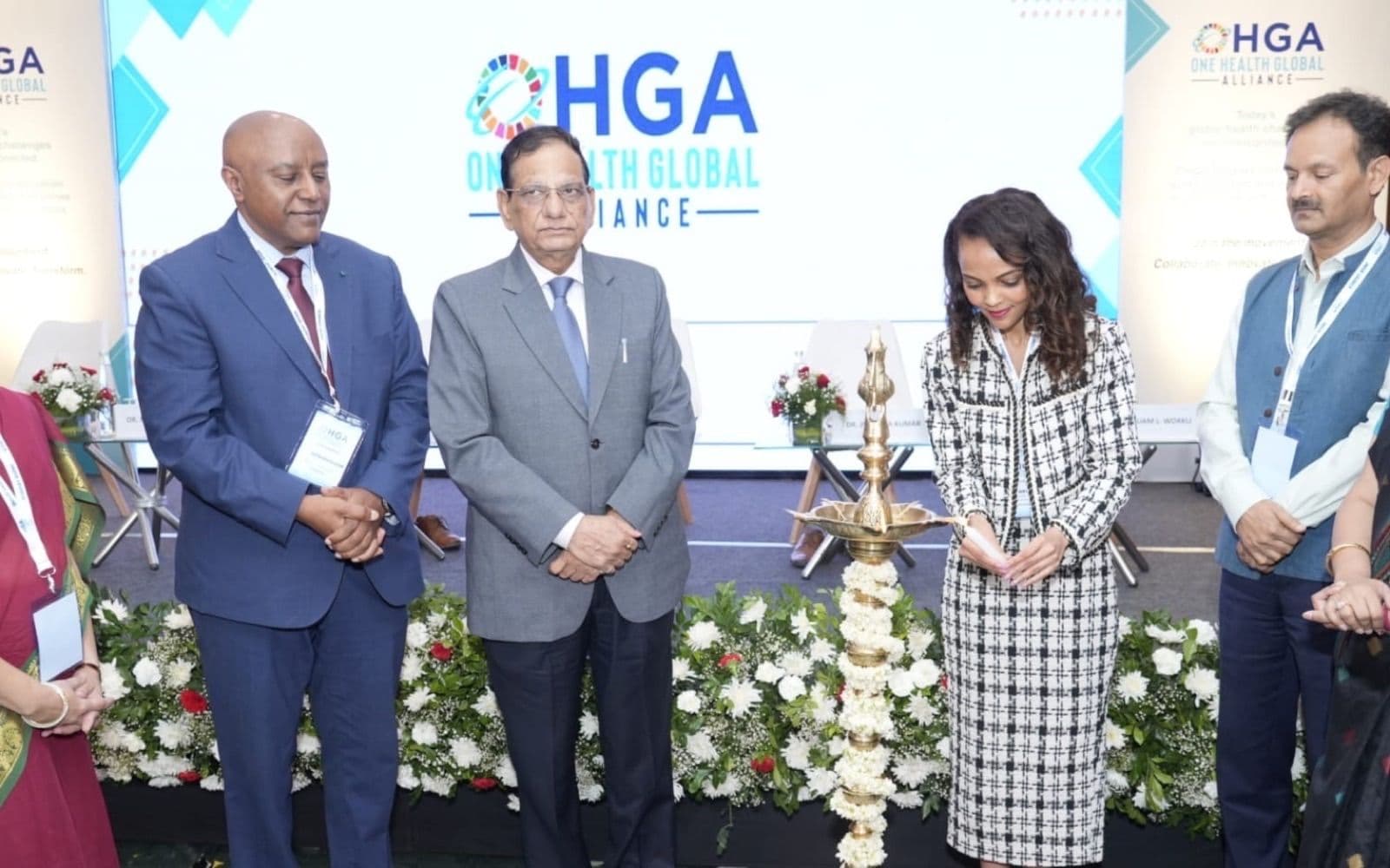 OHGA partners at the lamp-lighting ceremony opening a One Health Global Alliance convening